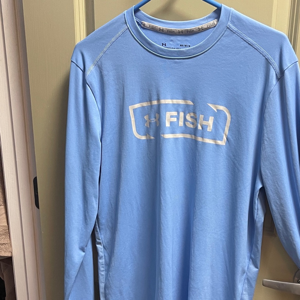 Under Armour Light Blue FISH Logo Shirt